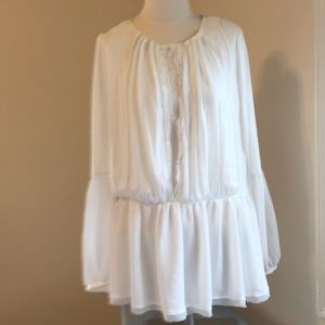 Free people white peasant long sleeves size small